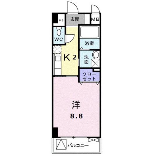 ネオ・ブリーズ(1K/6階)の間取り写真