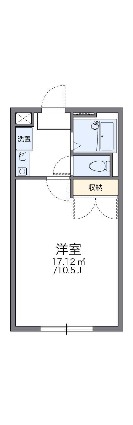 レオパレスソアレ(1K/1階)の間取り写真