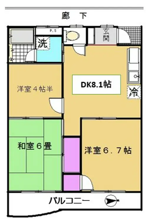 アスティールパレス 3階階 間取り