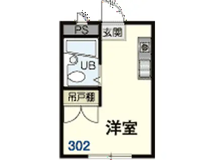 エクセレントハイム(ワンルーム/3階)の間取り写真