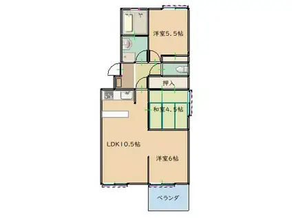 ロイヤルパーク(3LDK/2階)の間取り写真