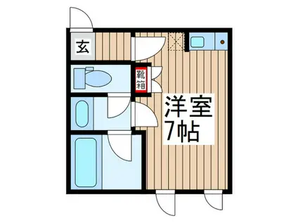 シンエイ第7船橋マンション(ワンルーム/2階)の間取り写真