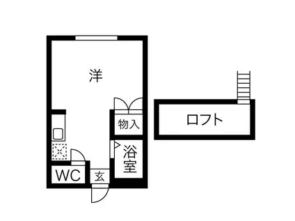 ハイツ深田池(ワンルーム/1階)の間取り写真