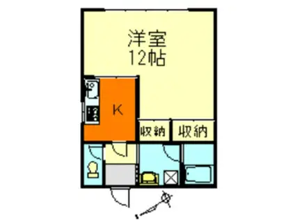 エレガンスR&Y石沢(1LDK/2階)の間取り写真