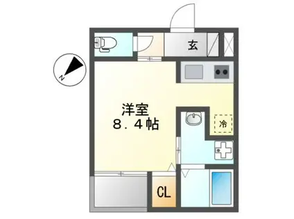 アールスマート コボ新栄(ワンルーム/1階)の間取り写真