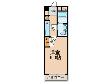 P-COM KOGA(1K/3階)の間取り写真