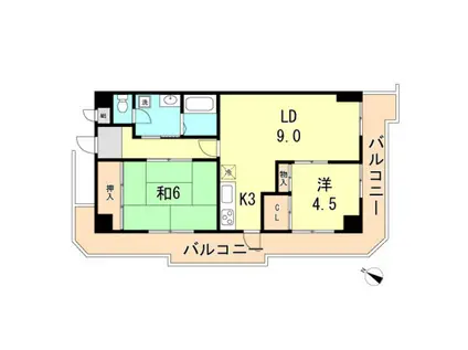 メゾンIYASAKA(2LDK/2階)の間取り写真
