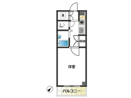 ビュートピネ早稲田(1K/2階)の間取り写真