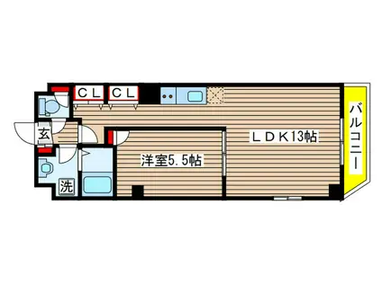 KENEDIX千葉中央(1LDK/2階)の間取り写真