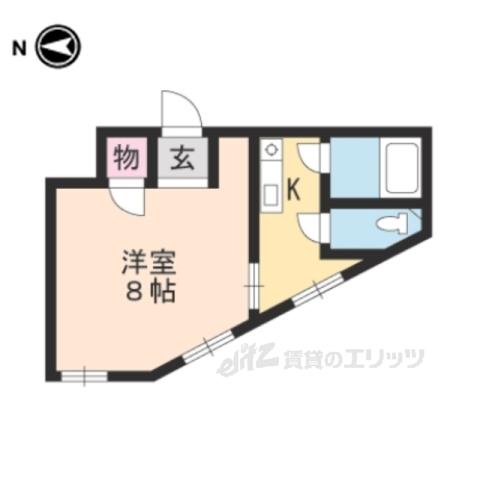 ジュネス東條(1K/3階)の間取り写真