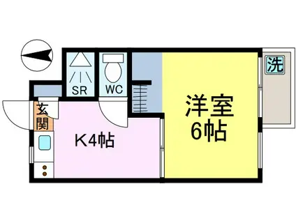 エタニコーポ(1K/2階)の間取り写真