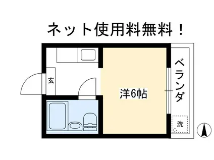 コーポよねだ(1K/2階)の間取り写真