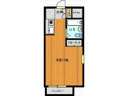 ゴールデンゲート(ワンルーム/3階)の間取り写真