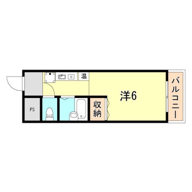 マンションロア(1K/3階)の間取り写真