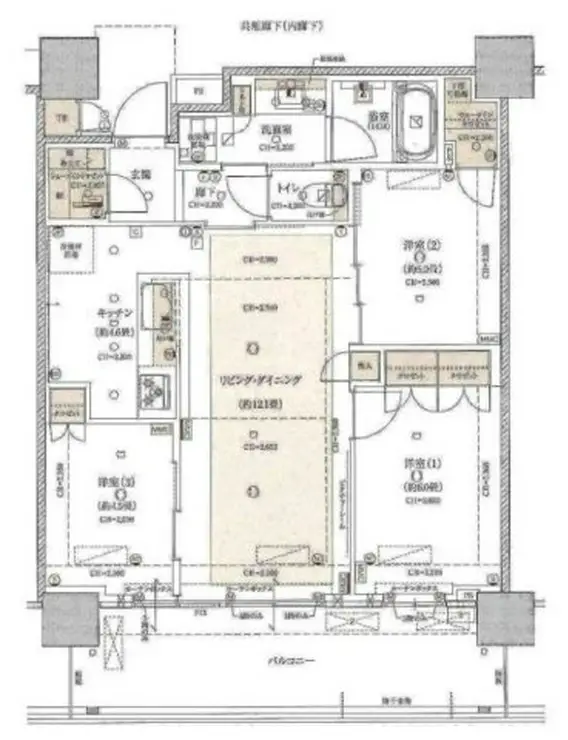 Brillia有明City Tower 5階階 間取り