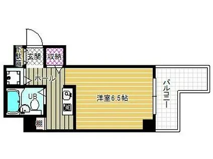 ハイネス石川(ワンルーム/6階)の間取り写真