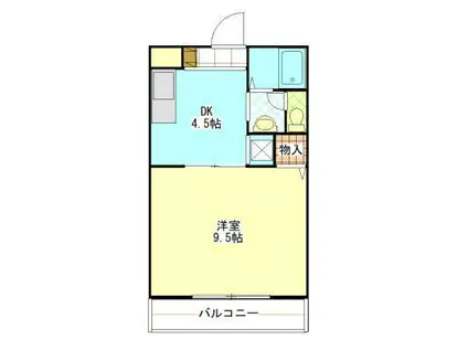 ダイナシティ光岡(1DK/4階)の間取り写真