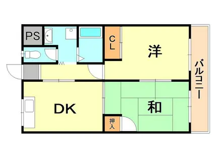 マンションサエイ(2DK/3階)の間取り写真