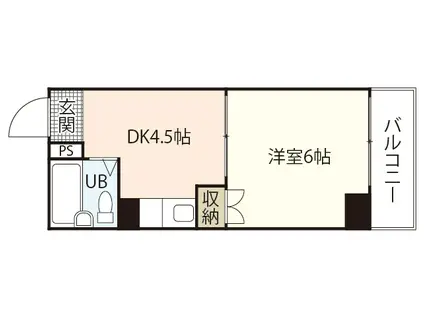 スタープラザ東雲(1K/4階)の間取り写真