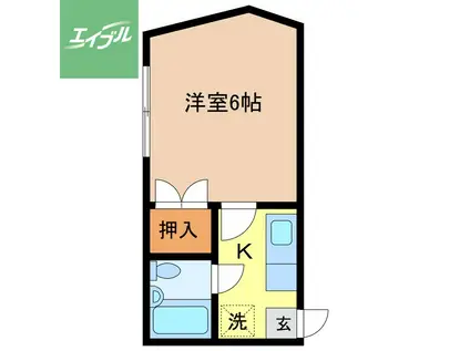 コーポラス・アオイ(1K/1階)の間取り写真