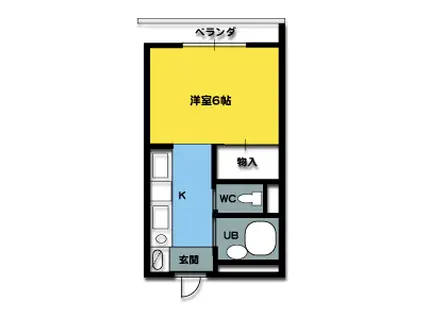 ファミール長久手(1K/1階)の間取り写真