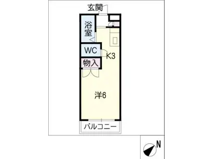 アイリス小池(1K/2階)の間取り写真