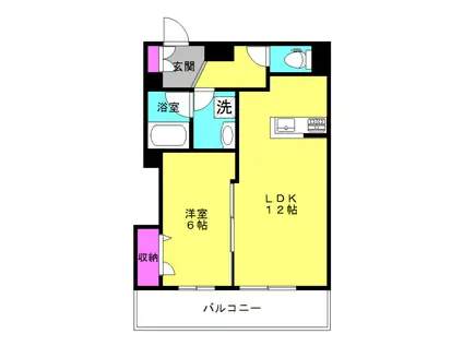 メゾン・ニューいろは(1LDK/4階)の間取り写真