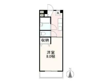 プレアール仏生山II(1K/3階)の間取り写真