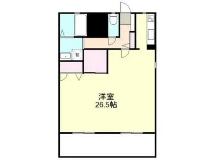 COURT CLAN A(ワンルーム/1階)の間取り写真