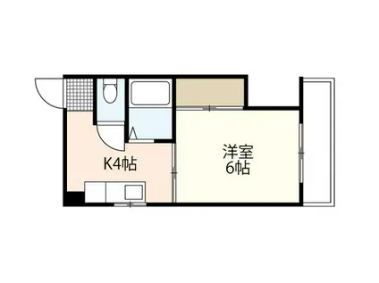 中本ビル(1K/5階)の間取り写真