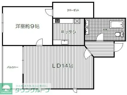 VIEW TAKANAWA(1DK/1階)の間取り写真