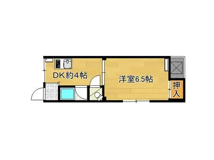 パークシティ東住吉C棟(1DK/3階)の間取り写真