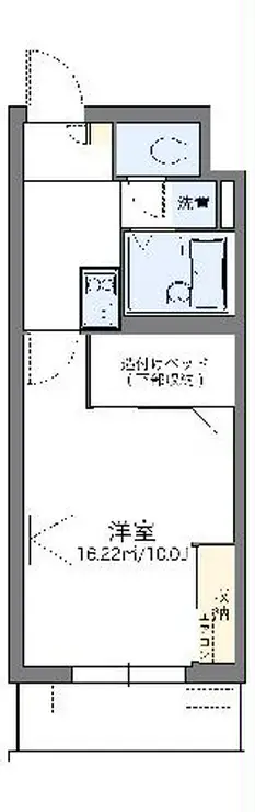 レオパレスパルコートD 4階階 間取り