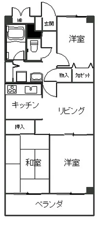 セゾン桜町 3階階 間取り