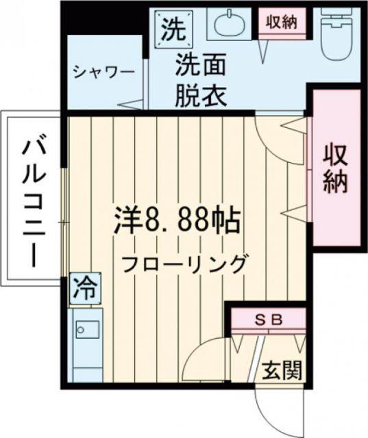 キャビン3(ワンルーム/1階)の間取り写真