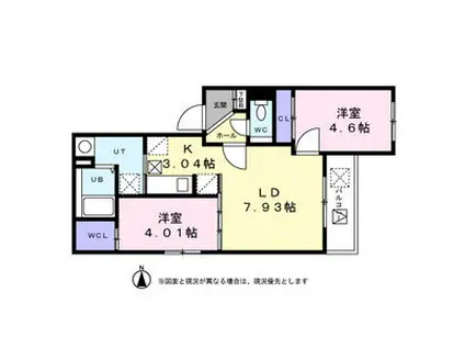 ボア ソルテS4(2LDK/3階)の間取り写真