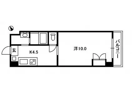 マスヒロビル(1DK/3階)の間取り写真