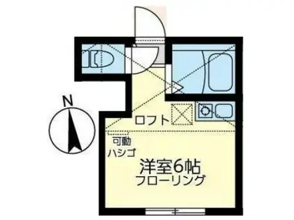 ユナイト別所ベルナールブッフェ(ワンルーム/2階)の間取り写真