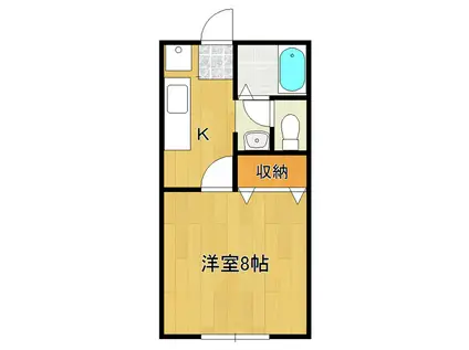 泉ハイツ(1K/1階)の間取り写真