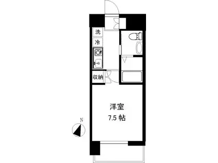 アース湘南台(1K/3階)の間取り写真