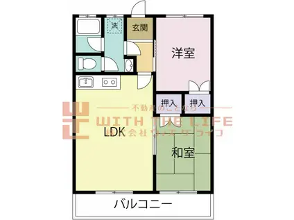 アートヒルズ(2LDK/2階)の間取り写真