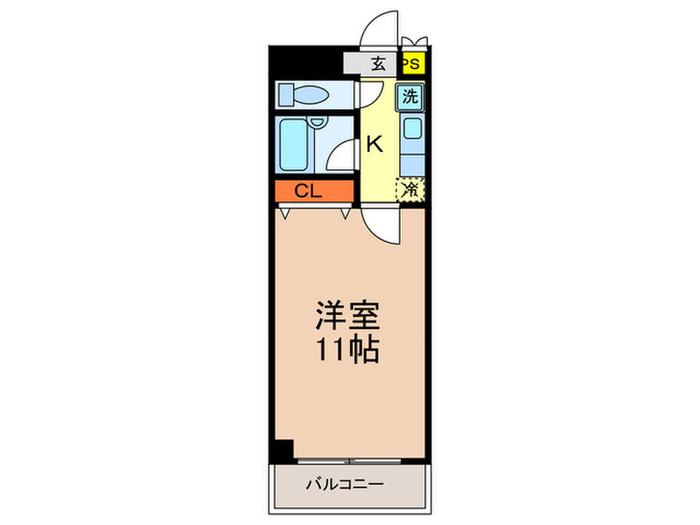 第8パールハイツ安井(1K/3階)の間取り写真