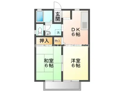 アイリス中村(2DK/1階)の間取り写真