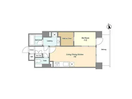エルスタンザ白金台(1LDK/4階)の間取り写真