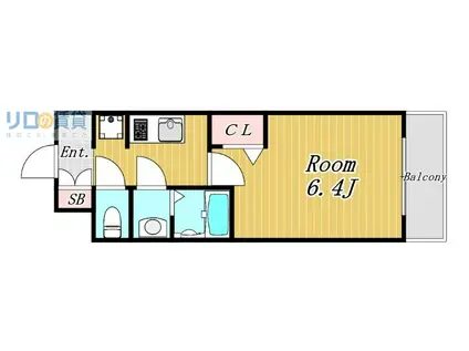 アドバンス新大阪ウエストゲートII(1K/8階)の間取り写真