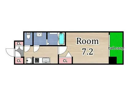 レシオス大阪城北詰(1K/10階)の間取り写真