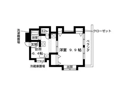 VIPちくさ(1DK/4階)の間取り写真