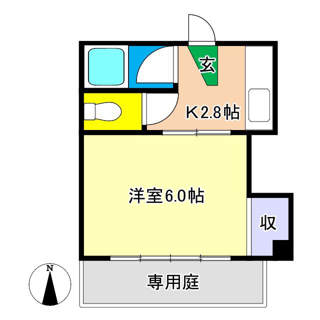 K-VILLAGE東雲(1K/1階)の間取り写真