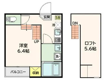 ヴィラ・カミーユ(1K/2階)の間取り写真