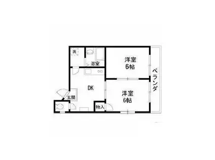 第10ナトリビル(2DK/3階)の間取り写真